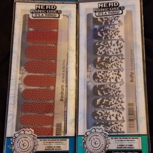 🖤Horror theme nail wraps by Espionage cosmetics🖤